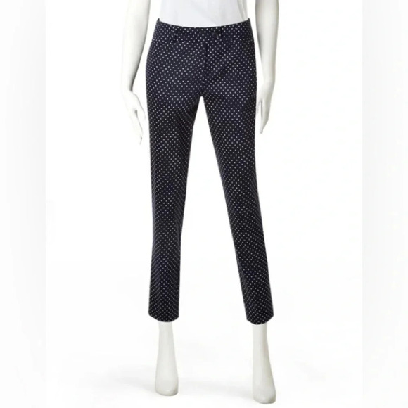 Cleo Every Body Polka Dot Ankle Pant Navy Blue Size 2 NWT - Picture 2 of 15